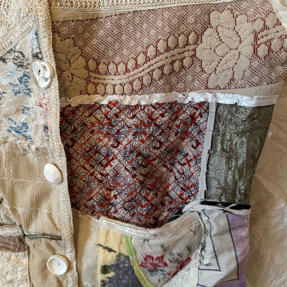 Patchwork Cream Women's Jacket - image 2